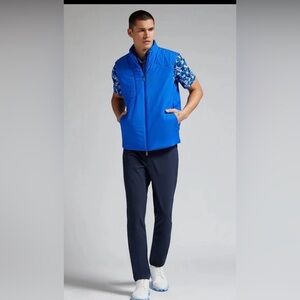 NWT G/Fore Mens Golf Hybrid Sweater Puffer Vest Racer Blue Medium $525